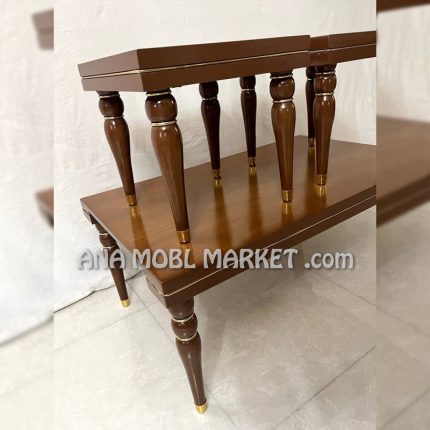 جلو مبلی چوبی سه تیکه پایه خراطی (1)