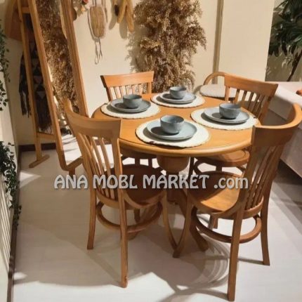 میز ناهارخوری دایره ای مدل گیتاری 4 نفره (2)